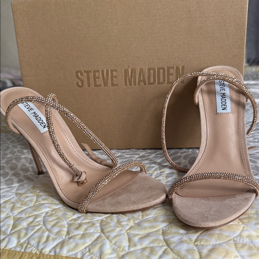 Steve Madden Nude Strappy Heels